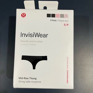 Lululemon InvisiWear Mid-Rise Thong 5 pack